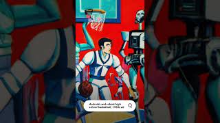 Asking AI for androids and robots high school basketball from 1950s. #ai #art #short