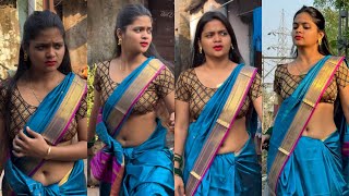 Actress saiba latest saree hot photoshoot video💋😍#actress#saiba#sareelovers