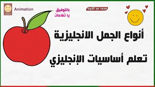 أنواع الجمل في اللغة الإنجليزية - شرح مبسط وسهل للمبتدئين📚❤️