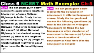 Class 6 Math Ch-5 Q 39 | Q 40 Math NCERT Exemplar Solution|MATH|NCERT|Data Handling|CBSE|MATH|Ch 5