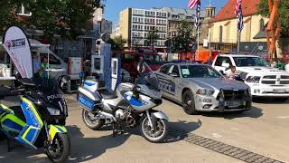 „The Thin Blue Line“ tribute cop-car Germany & followers @ 2.Hagener Blaulichttag 2.9.2018