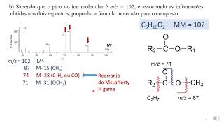 Elucidação estrutural   Exercício resolvido   EM IV   Parte 3