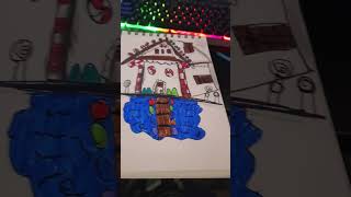 ginger bread house drawing