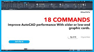 Improve AutoCAD performance With older or low end graphic cards | Autocad Tips & Tricks | EP 15