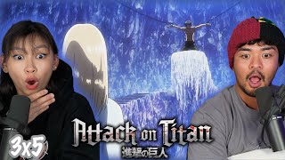 EREN"S GOING TO GET EATEN?!?! | "REPLY" | Girlfriend Reacts To Attack On Titan 3X5 REACTION!