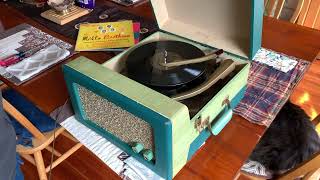 A Restored Waters Conley Co. Phonola Model 756 Portable Automatic Record Changer