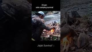 solo camping survival di pinggir sungai hidup#shorts #feedshorts #survival