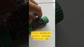 Cara membuat mobil tenaga Baterai AA sederhana dari bahan bekas #mobilstikeskrim #mobiltenagabatrai