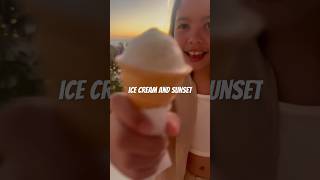 Ice cream watching the sunset. #icecream #sunset #sunrise #mexico #loscabos #viral #family