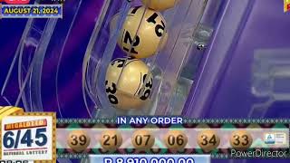 PCSO 9:00 PM DRAW - AUGUST 21, 2024 LOTTO RESULTS