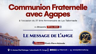 COMMUNION FRATERNELLE AVEC AGAPES