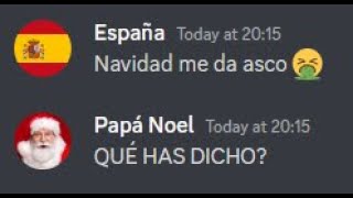 La Navidad en Discord es como: