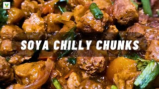 Spicy Soya Chilly Chunks Recipe - Delicious Vegetarian Dish! #vegwonderland #soya #protein