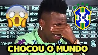 VINÍCIUS JR CHORA EM ENTREVISTA COLETIVA DA SELEÇÃO E CHOCA O MUNDO SUA DECLARAÇÃO 😯