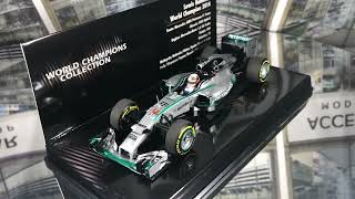 Minichamps 1/43 Lewis Hamilton Mercedes-Benz W05 F1 #44 'Mercedes-AMG F1 Team' 2014 W/C Editio