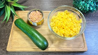 Замечательный рецепт пасты с цукини и тунцом! Невероятно вкусно!