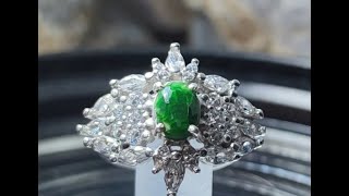 Natural Demantoid on Sterling silver 925 ring