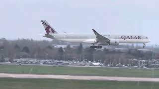 Qatar A350-1000 | A7-AND | Doha- London | QTRF1 | Landing on R09L