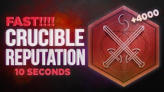 Destiny: Fastest Way To Earn Crucible Reputation EVER!!! | IN 10 SECONDS!