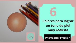 Mezclar lápices Prismacolor para principiantes| Piel realista con 6 colores