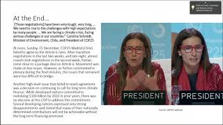 COP25 Climate Change Negotiations  Cooperative Approaches Divided Nations - January 14, 2020