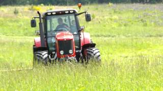 Koszenie trawy 2013. Massey Ferguson 6490 & Fella || luki9610