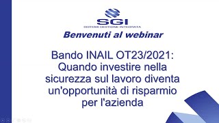 Bando INAIL OT23/2021: Quando la sicurezza sul lavoro è un'opportunità di risparmio per l'azienda