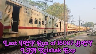 Last ICF Run of 15007-BCY LJN Krishak Express | ICF Rakes |