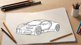 " Step-by-Step Bugatti Tourbillion Drawing Tutorial!"