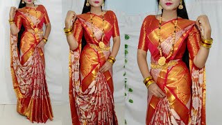 Banarasi saree wearing new styles❤️/Saree Elegant style me pehne/Different sari porar styles