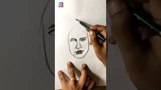 How to draw easy #margotrobbie portrait sketch |#365dayschallenge Day293 #dailysketch #dailyshorts