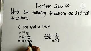 Std- 5  problem set 40  Decimal fractions