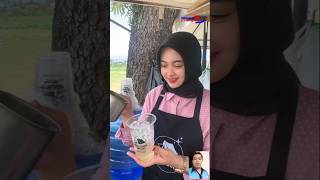 Penjual es teh cantik viral #kulinerfood #streetfood #kuliner