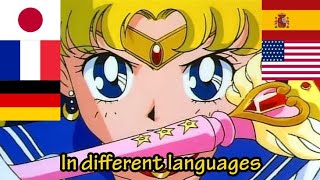 Sailor Moon in different languages. [Sailor Moon]