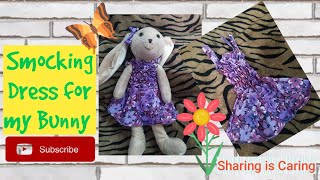 DIY:Smocking dress for kiki/##stuffed animal clothing