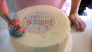 How to Decorate a Birthday Cake - Video Tutorial by Love2bake