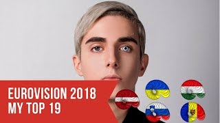 EUROVISION 2018: MY TOP 19 (25.02.2018)