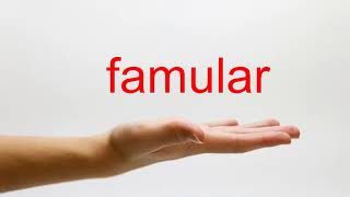 How to Pronounce famular - American English