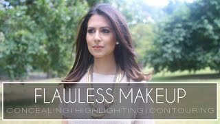 HOW TO GET A FLAWLESS FACE | Contouring | Highlighting | Concealing | JASMINA PURI