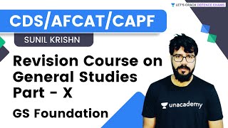 Revision Course on General Studies Part - X | GS Foundation | AFCAT /CDS/OTA ​2022 | Sunil Krishn