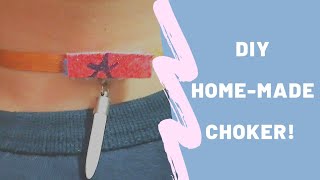 #diy#choker    HOW TO MAKE HOME-MADE CHOKER||using pen caps!