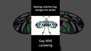 PRIDE BUGS - Gay Lacewing #digitaldesign #gay