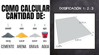 ✅COMO CALCULAR LA CANTIDAD DE CEMENTO ARENA GRAVA RIPIO AGUA DESDE 0