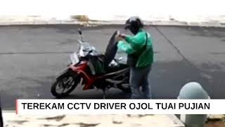 Terekam CCTV Driver ojol tuai pujian