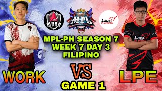 Work Auster Force vs Laus Playbook Esports [GAME 1] -MPL-Philippines Season 7 Week 7 Day 3 -MLBB