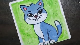 How to draw a cartoon cat | Easy drawing |