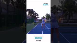 Kick serve exercise #tennisathletes #tennisserve #servedrill