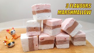 No-Corn Syrup Lovely 3 Flavour Layered Marshmallow Sweeter Than Your Crush ASMRSubtitles HNC Kitchen