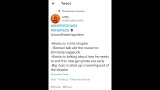 Unconfirmed spoilers : akainu & gorosei appears in this one piece chapter 1063 spoilers #onepiece