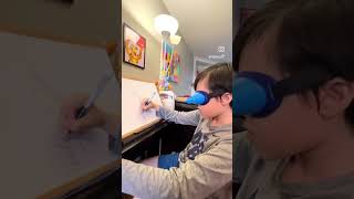 11yo Autistic Savant Draws With Upside Down Glasses - Spongebob and Patrick - 10 Million Views on IG